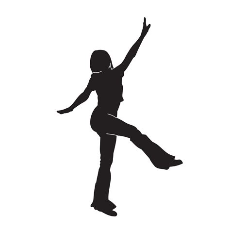 silhouette woman dancing